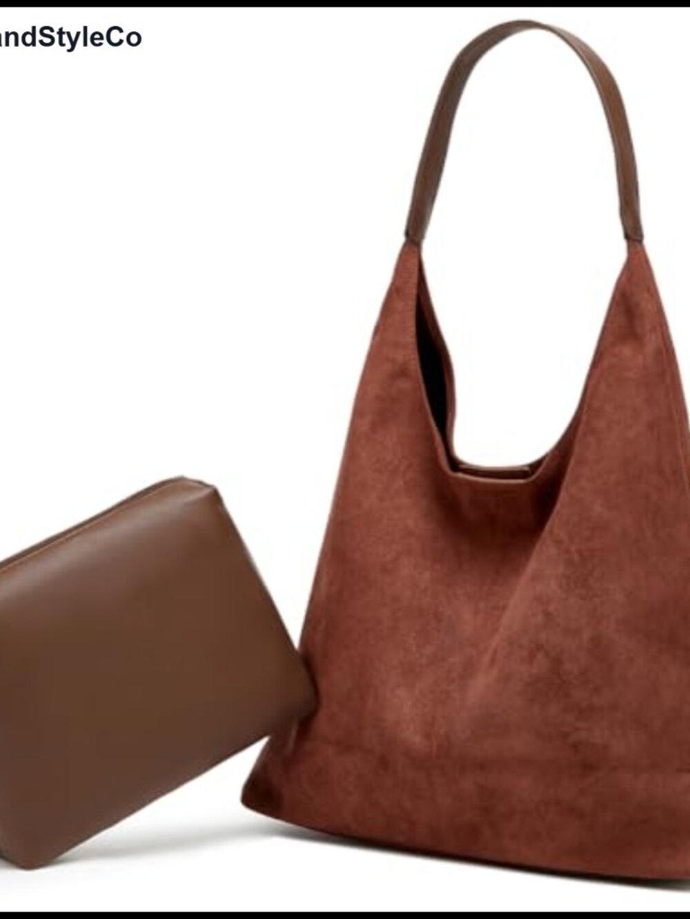 Suede Shoulder Bag Large Tote Retro Purse Handbag Work Satchel